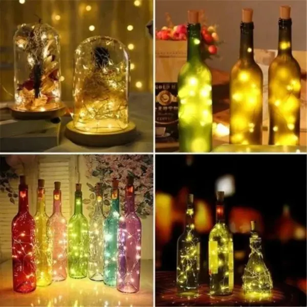 LED Wine Bottle Cork String Lights 2M Christmas Decor - Image 5