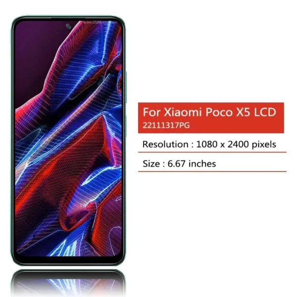 AMOLED 6.67 inches LCD Replacement for Xiaomi Poco X5 - Image 2