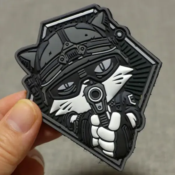 Patchlab Tactical Cat PVC Morale Badge Hook & Loop Patch - Image 4