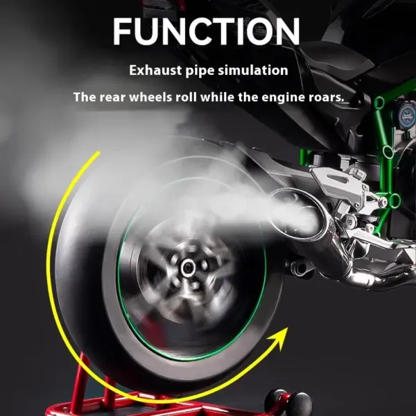 Kawasaki H2R 1:6 Diecast Motorcycle Model - Image 4
