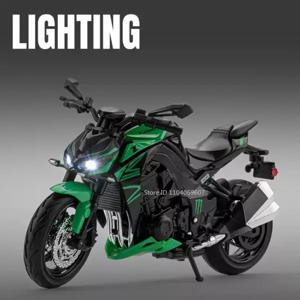 1:12 Scale Nijia Z1000 400 Motorcycle Toy Model Alloy Diecast - Image 5