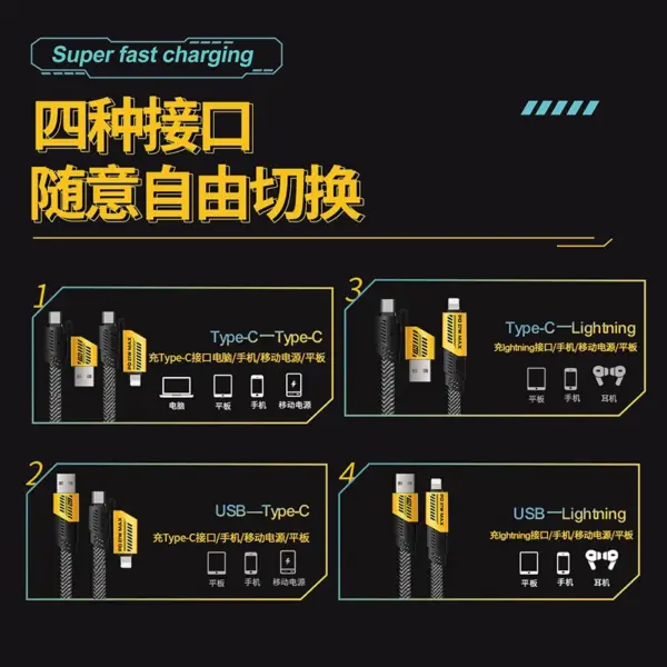 2024 Double-Typec 6A Fast Charging Data Cable - Image 3