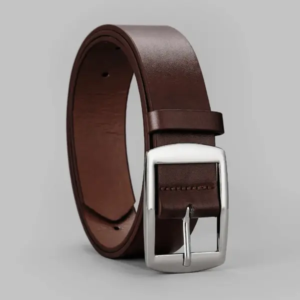 Luxury PU Leather Men’s Belt with Metal Pin Buckle - Image 2