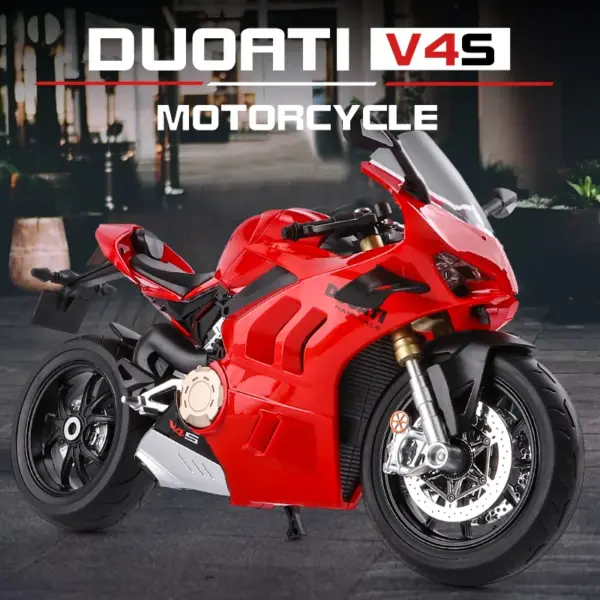 Ducati Panigale V4S 1:9 Diecast Motorcycle Model - Image 4