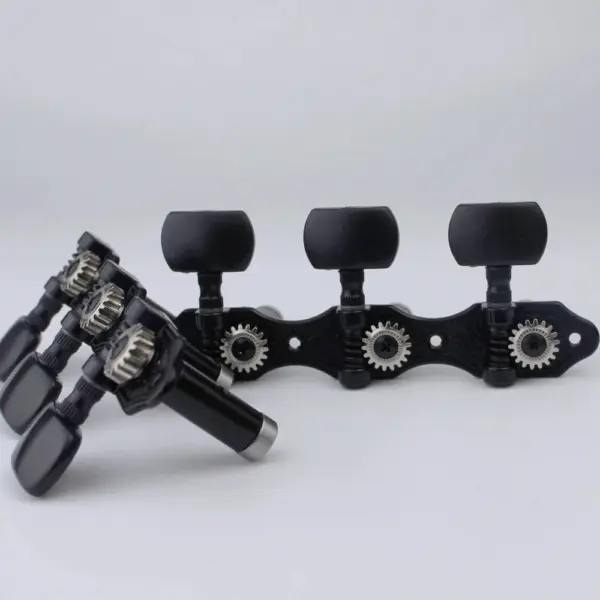 Classic Black Steel Guitar Tuner and Tuning Pegs Set - Image 5