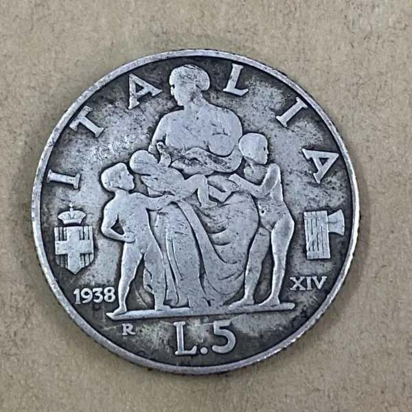 Replica 1938 Italy 5 Lire Coin Set - Image 5