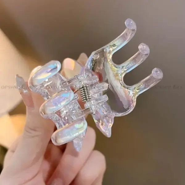 Large Transparent Butterfly Mermaid Hair Claw - Image 6