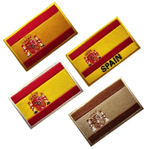 Spain Flag Embroidered Patch 8x5cm - Image 3