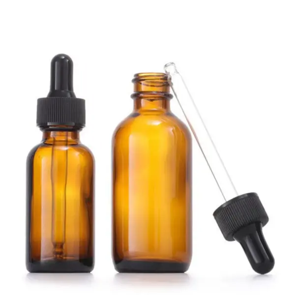 Amber Glass Bottles with Dropper Dispenser Set - Image 4