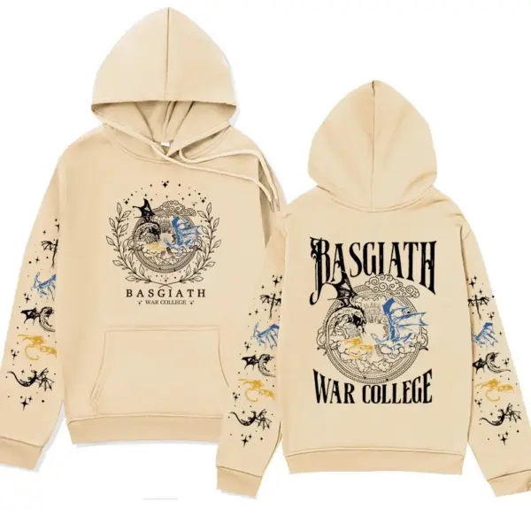 Printed Oversized Hoodie with Dragon Rider Design - Image 10