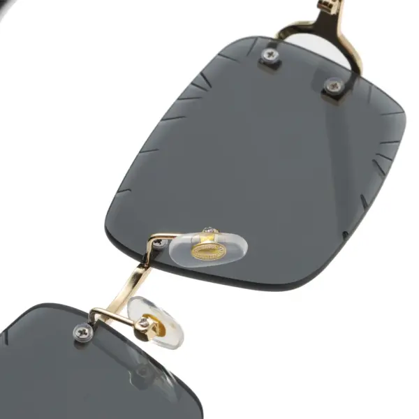 Square Rimless Metal Sunglasses Model 6018 - Image 2