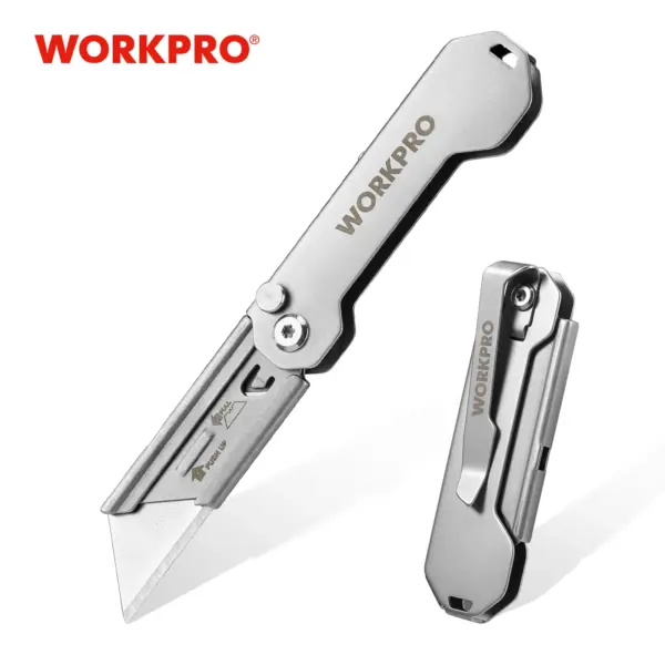 Stainless Steel Folding Utility Knife Model W011043A - Image 7
