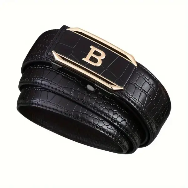 Genuine Leather Unisex Business Belt - Image 7