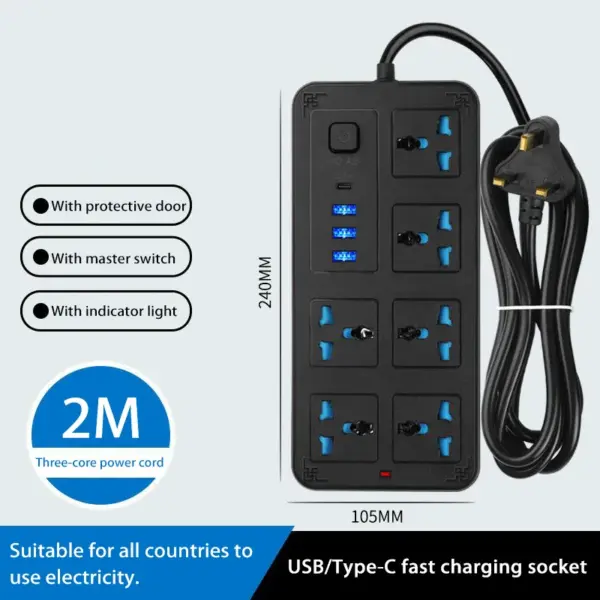 Xiaomi Universal Power Strip EU US UK Plug 2500W - Image 9