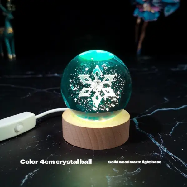 Genshin Impact 4cm Crystal Ball Night Light - Image 12