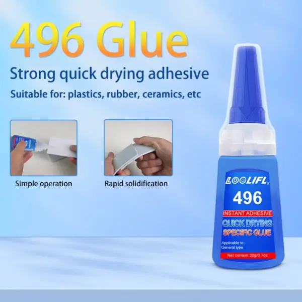 LOOLIFIL 496 Super Glue for Wood Metal Glass - Image 3