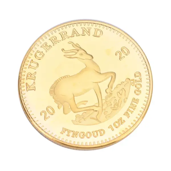 South African Gold Krugerrand Replica Coin 4cm - Image 9