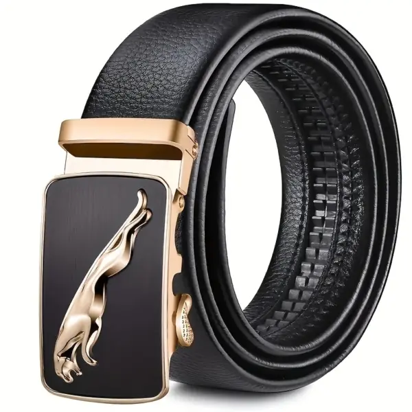 Men's Split Leather Auto Buckle Belt - Image 2