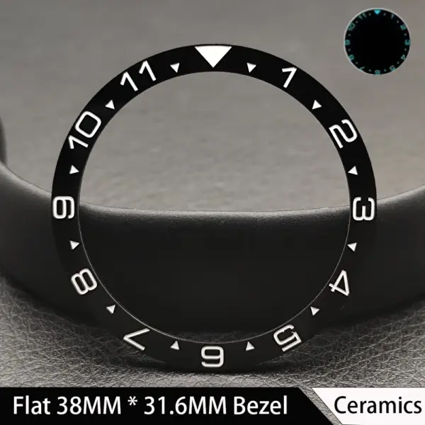 38mm Green Luminous Ceramic Watch Bezel Insert - Image 40