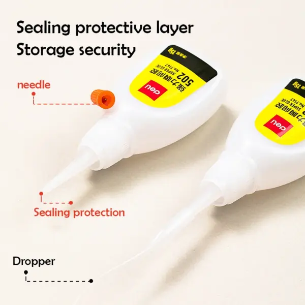 Deli 502 Super Glue Instant Adhesive 15ml - Image 3