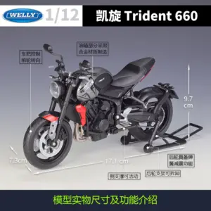 Welly 1:12 Triumph Trident 660 Alloy Motorcycle Model 9 Sca4b510ee42549fdb3865eaf5cbe1e13m