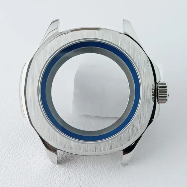 39.5mm Silver Black NH35 Watch Case with Sapphire Glass - Image 36