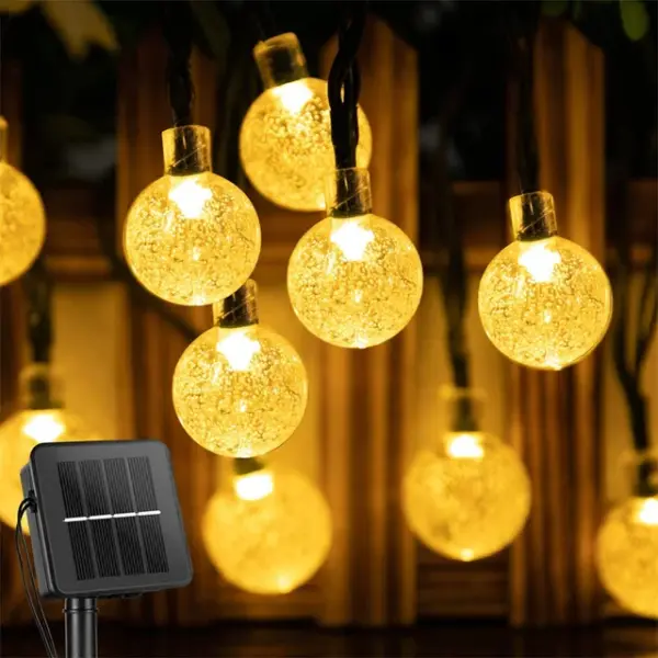 Solar String Lights Outdoor 200 LED Crystal Globe - Image 10