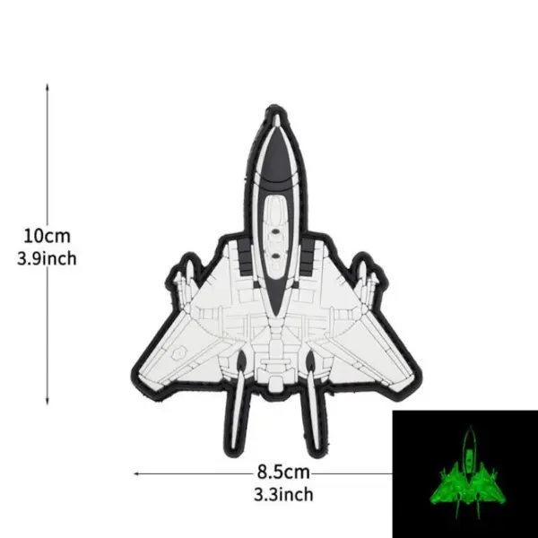 Glow-in-the-dark Helicopter PVC Morale Badge - Image 2