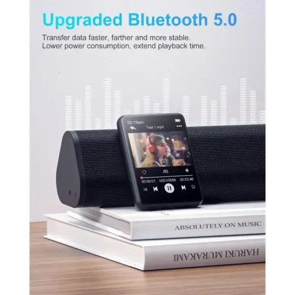 32GB Bluetooth Touch Screen MP3 Player with Speakers - Image 3