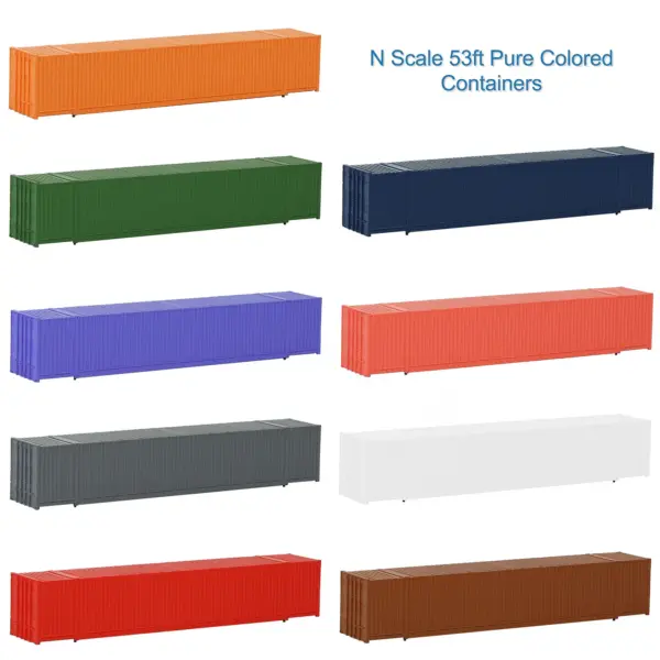 Colored Shipping Container Sets for N Scale Trains - Image 2