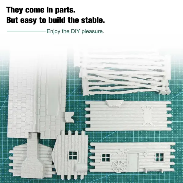 Evemodel O Scale Barn Stable Kit for Model Trains - Image 8