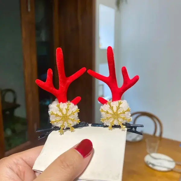 Christmas Antler Hair Clips for Girls - Image 20