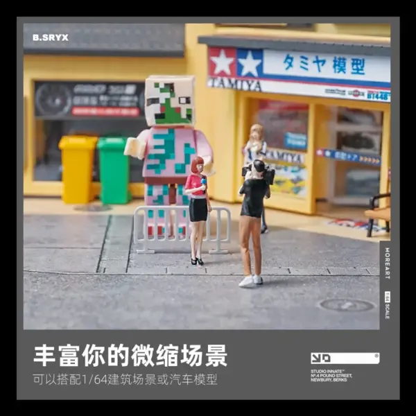 1/64 Scale Resin News Reporter Miniature Figure - Image 2