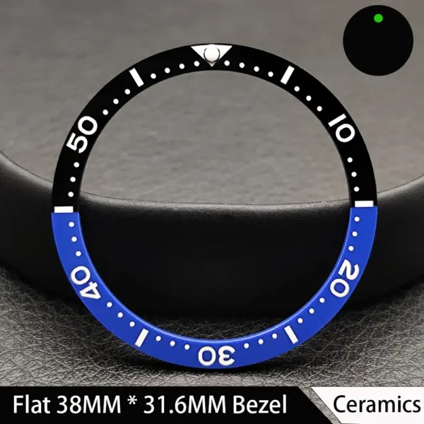 38mm Green Luminous Ceramic Watch Bezel Insert - Image 35