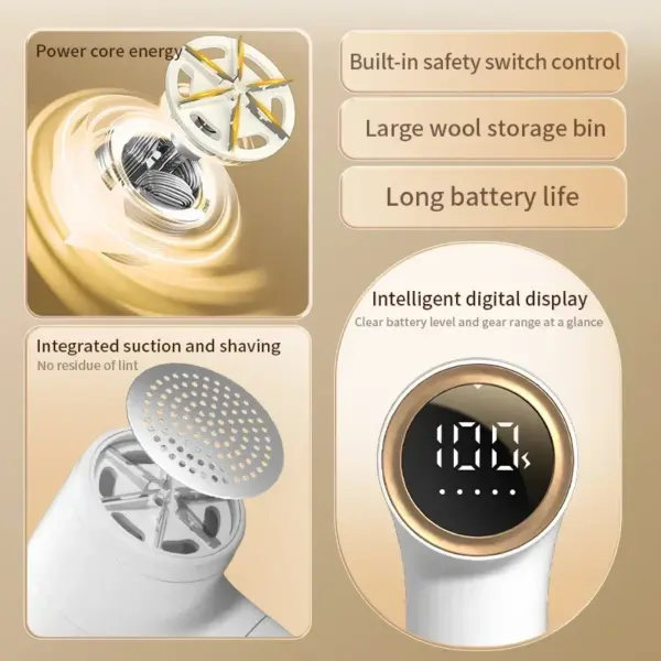 Electric Lint Remover with Digital Display for Woolens - Image 5