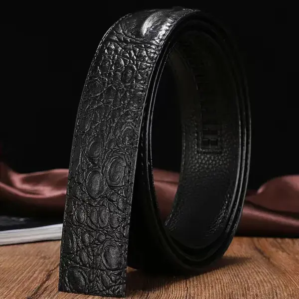 Leather Crocodile Pattern Men's Belt - Image 7
