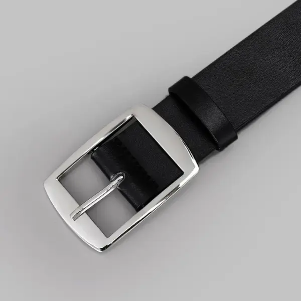 Luxury PU Leather Men’s Belt with Metal Pin Buckle - Image 5