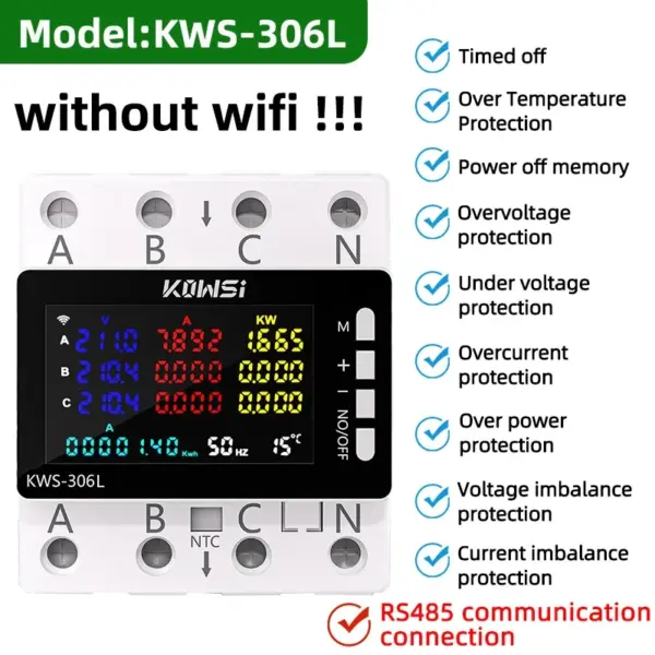 KWS-306 3-Phase Energy Meter with Color Display - Image 8