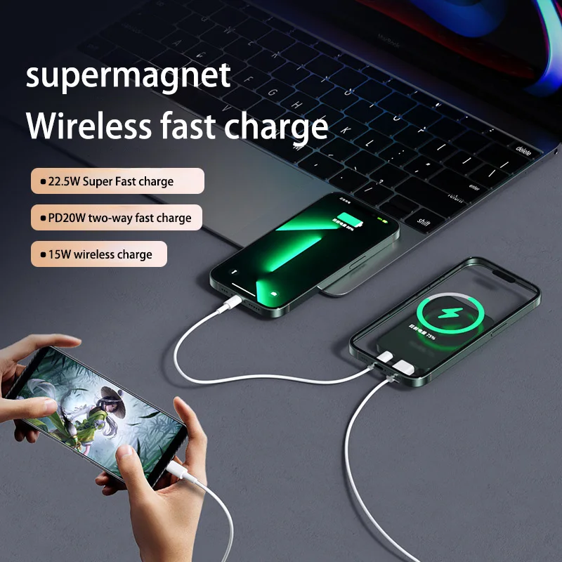 OnePlus Magnetic Wireless PowerBank 20000mAh 22.5W Fast Charging External Battery for Samsung iPhone Xiaomi PD 20W Powerbank New 5 OnePlus Magnetic Wireless PowerBank 20000mAh 22.5W Fast Charging External Battery for Samsung iPhone Xiaomi PD 20W Powerbank New - Image 5