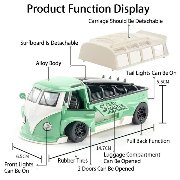 1:32 Scale Beetle GSR Diecast Toy Car - Image 3