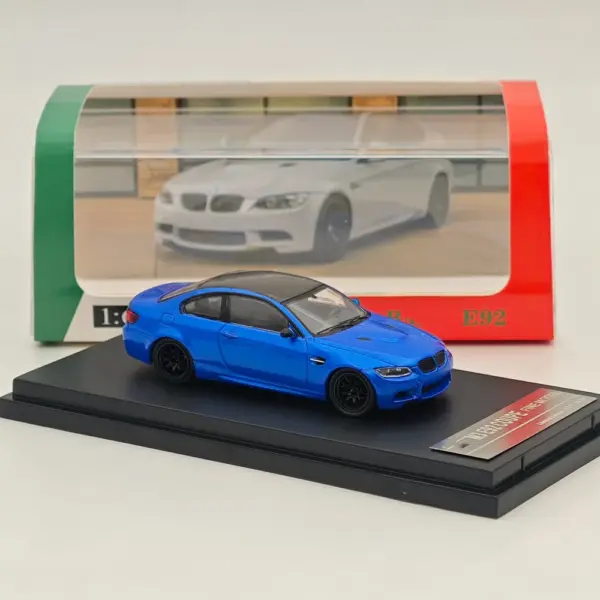 1/64 Scale M3 E92 Diecast Car Model Blue & Green - Image 2