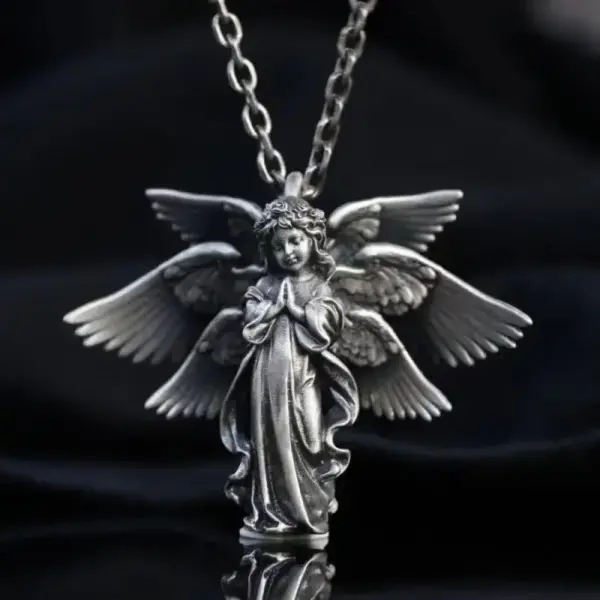 Vintage Gothic Skull Jesus Cross Pendant Necklace - Image 48
