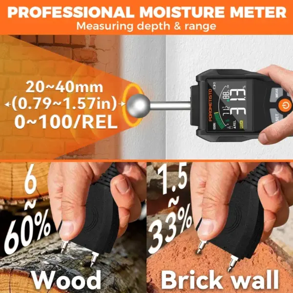 2IN1 Digital Wood Moisture Meter with LCD Display - Image 5
