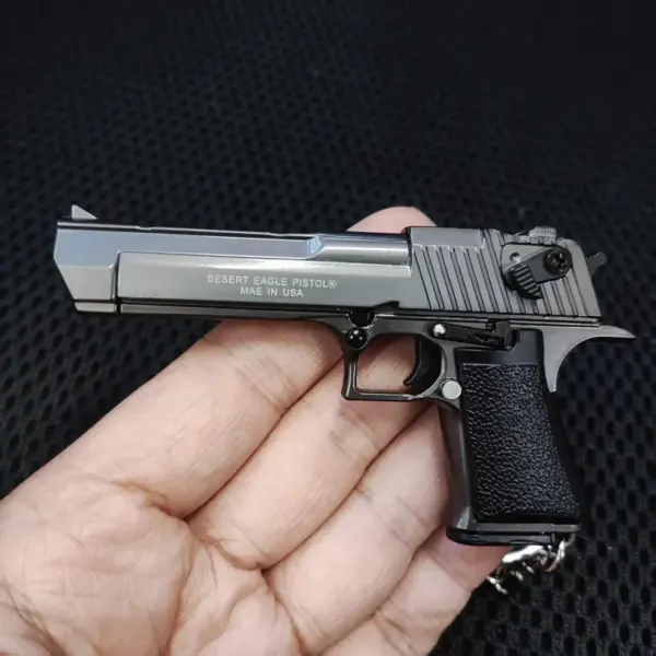 Miniature Desert Eagle Revolver Keychain Pendant - Image 9