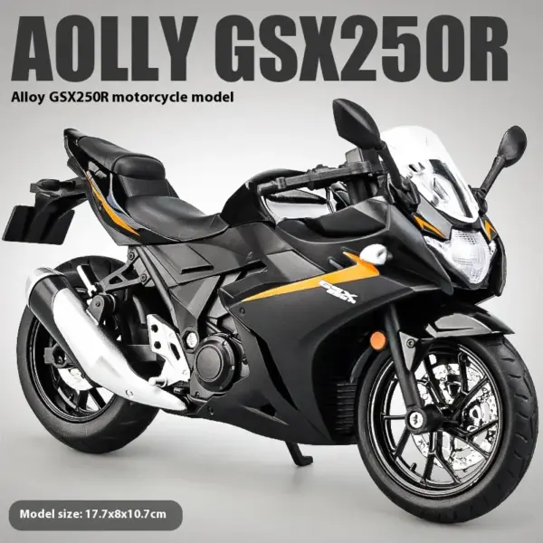 1:12 Suzuki GSX-250R Diecast Motorcycle Model - Image 8