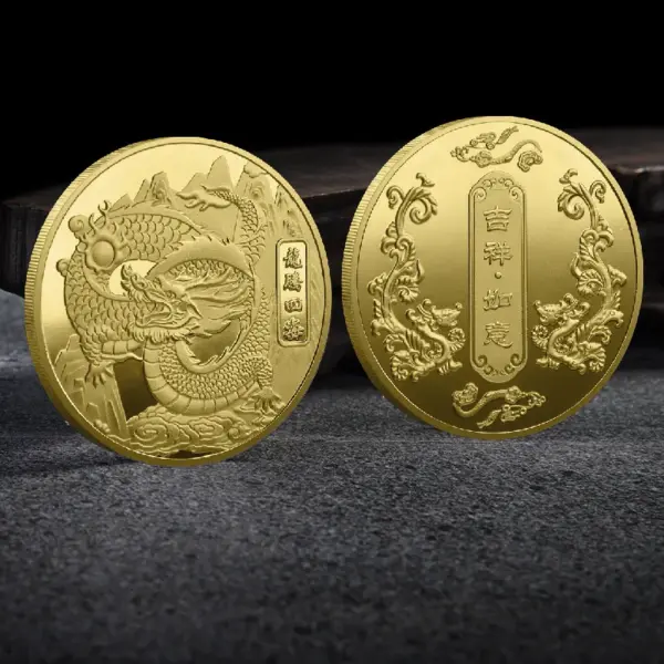 2024 Chinese Dragon Lucky Coin Gold Plated Collectible - Image 23