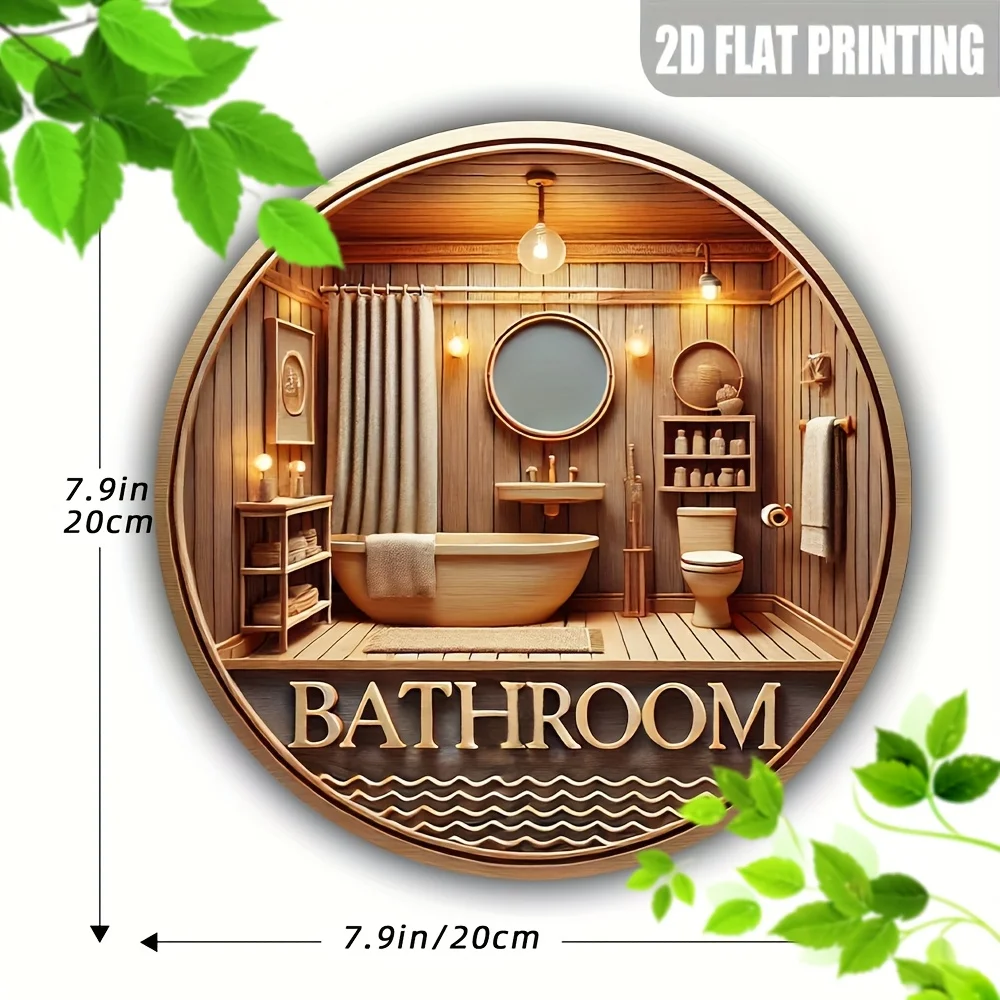 Country Gnome Toilet Logo Wooden Decor Plate 6 Country Gnome Toilet Logo Wooden Decor Plate - Image 6