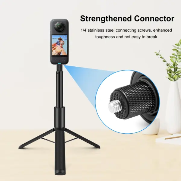 PULUZ Adjustable Aluminum Selfie Stick Tripod for Action Cameras - Image 4