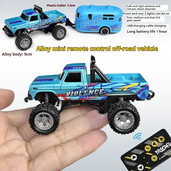 1:64 Off-Road RC Car with Trailer Gift - Image 2