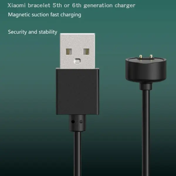45cm Magnetic USB Charging Cable for Mi Band 5, 6, 7 - Image 2